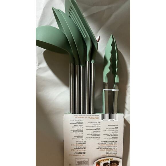 Kitchen Utensils Silicone Cooking Utensils, Nonstick With Natural Acacia Wood - Picture 5 of 13